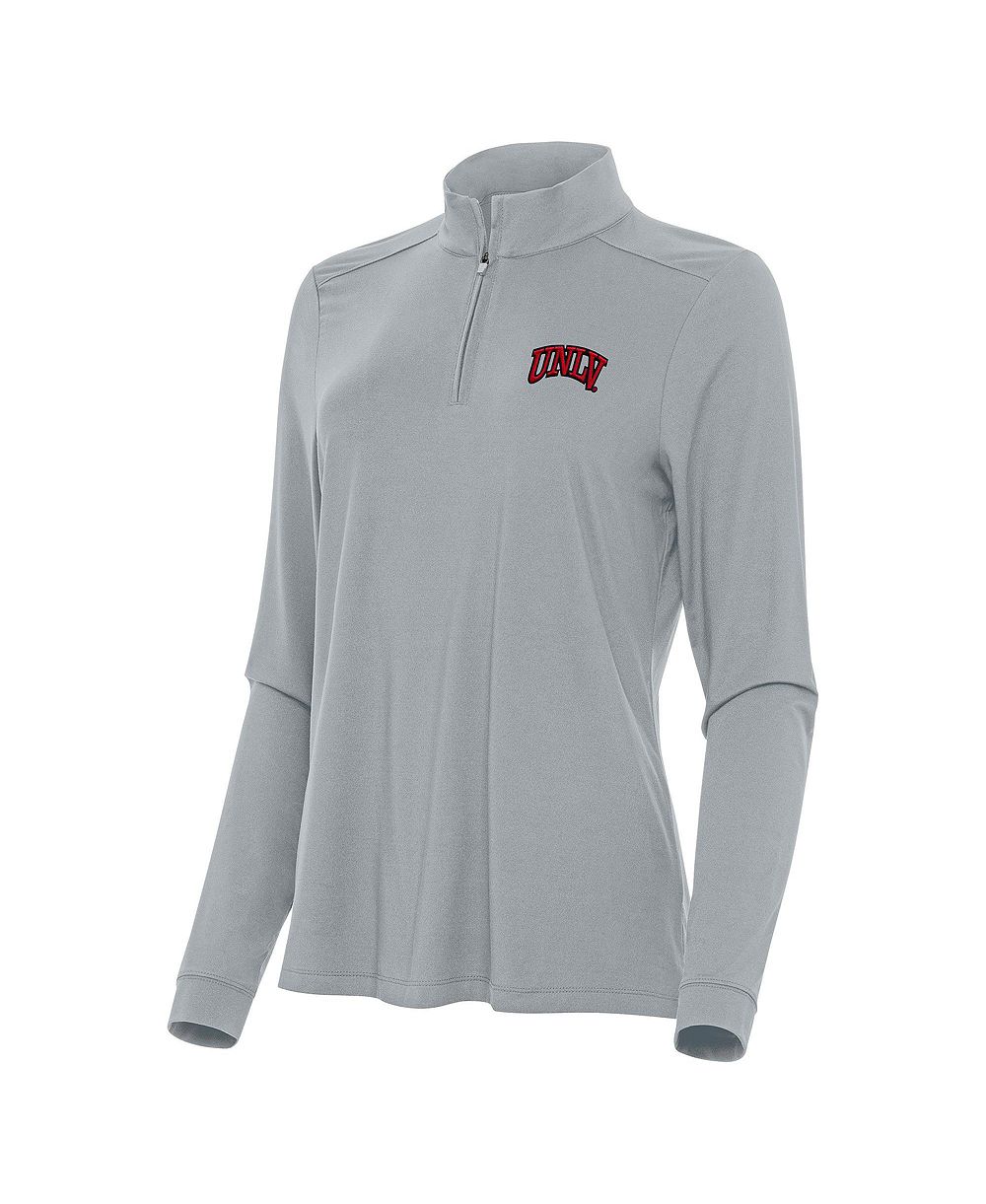 Женский топ Antigua Gray UNLV Rebels Intent Quarter-Zip