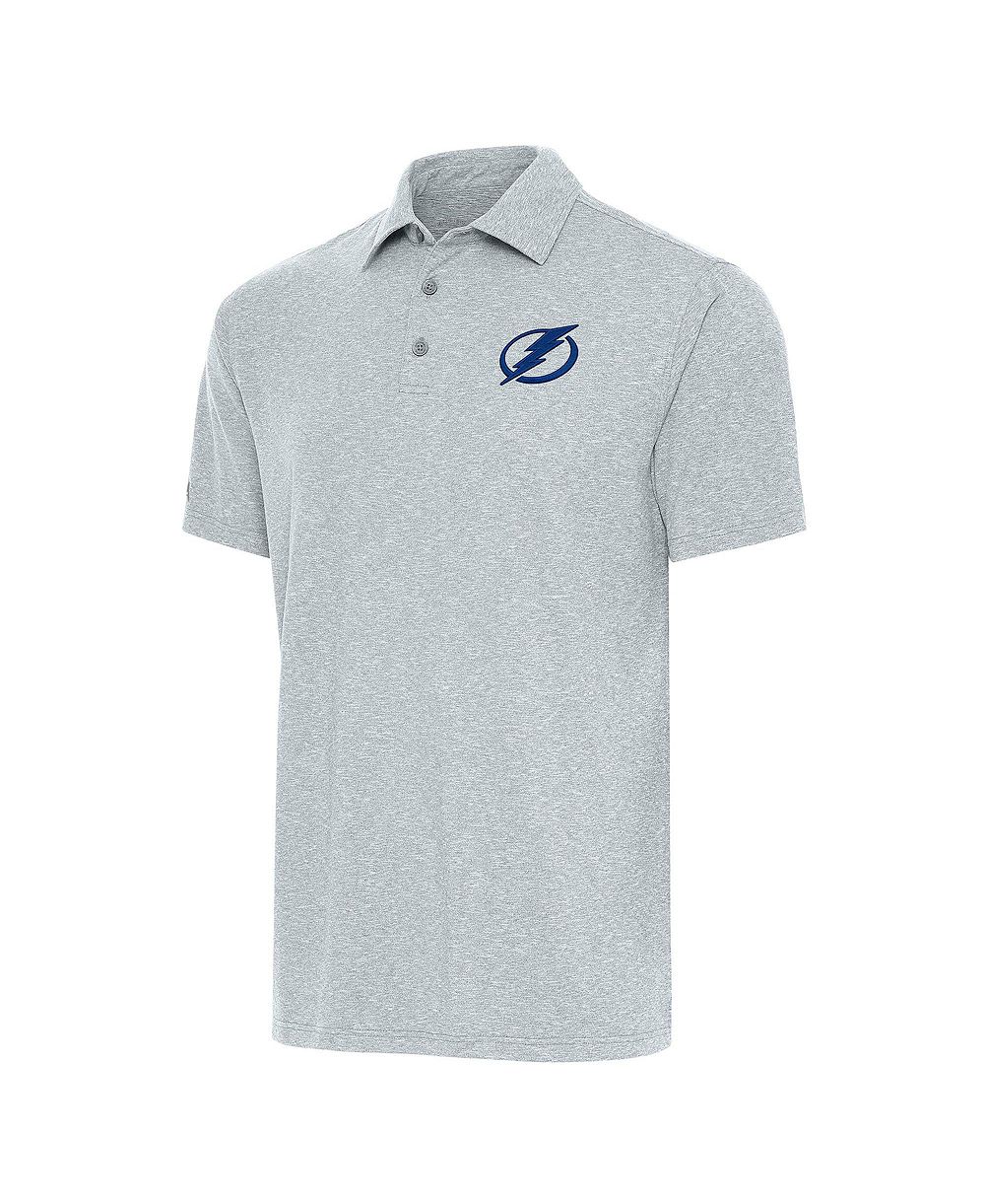 Мужская рубашка-поло Antigua Tampa Bay Lightning Big & Tall Par 3 Heather Gray