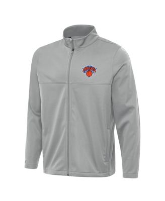 Мужская гольф-куртка Antigua New York Knicks Links 2 с полной молнией, серая