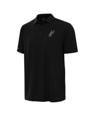 Antigua Мужская черная рубашка поло San Antonio Spurs Era