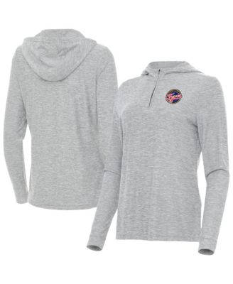 Женская толстовка Antigua Indiana Fever Daybreak Quarter-Zip Heather Gray