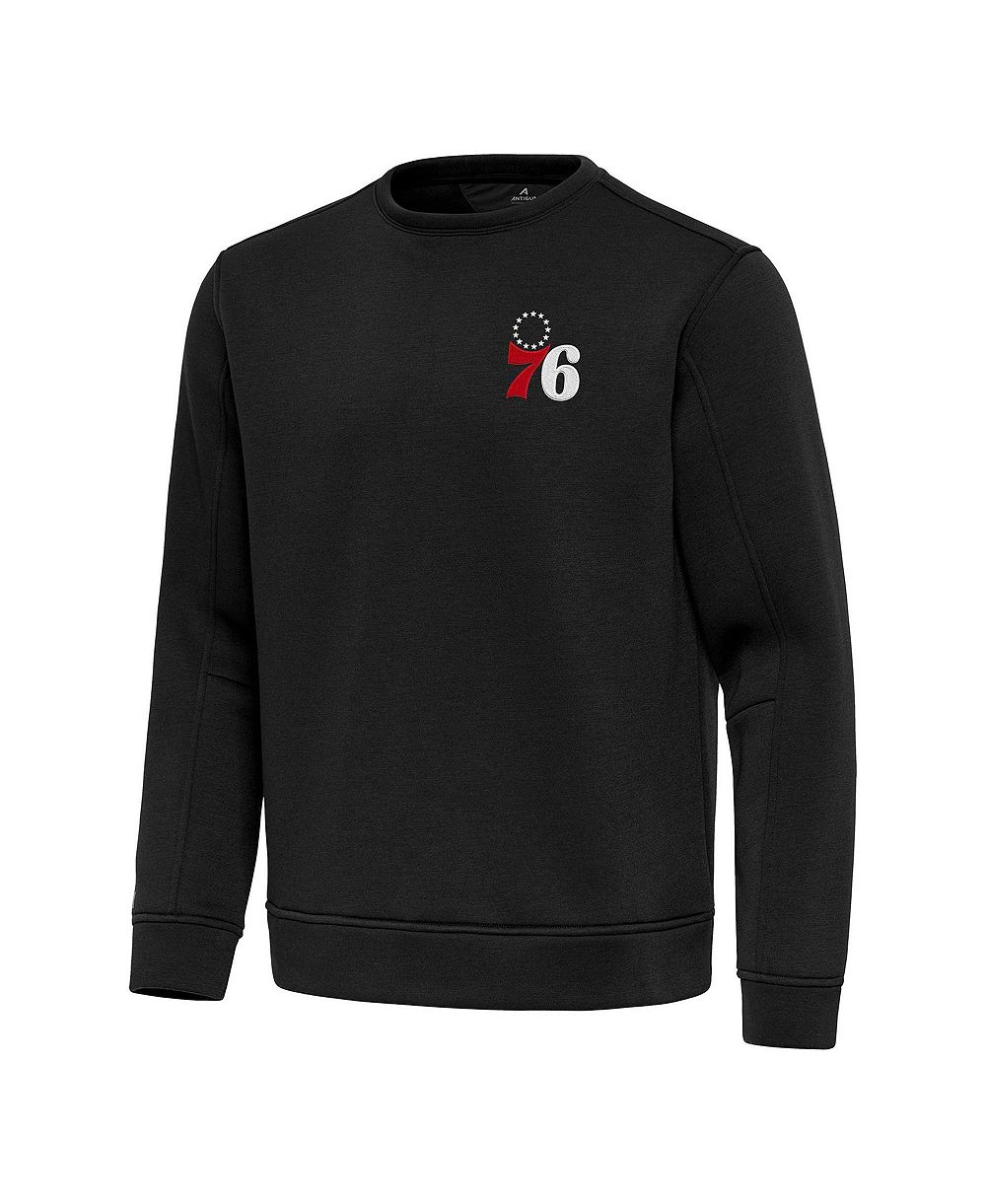 Мужской свитшот Antigua Black Philadelphia 76ers Relevant Pullover