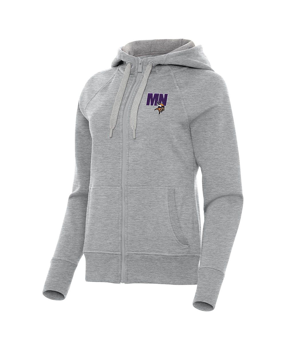 Женское худи Antigua Minnesota Vikings Victory Full-Zip Raglan-Sleeve
