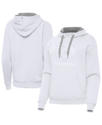 Antigua Women's White Chicago Bears Victory Pullover Hoodie