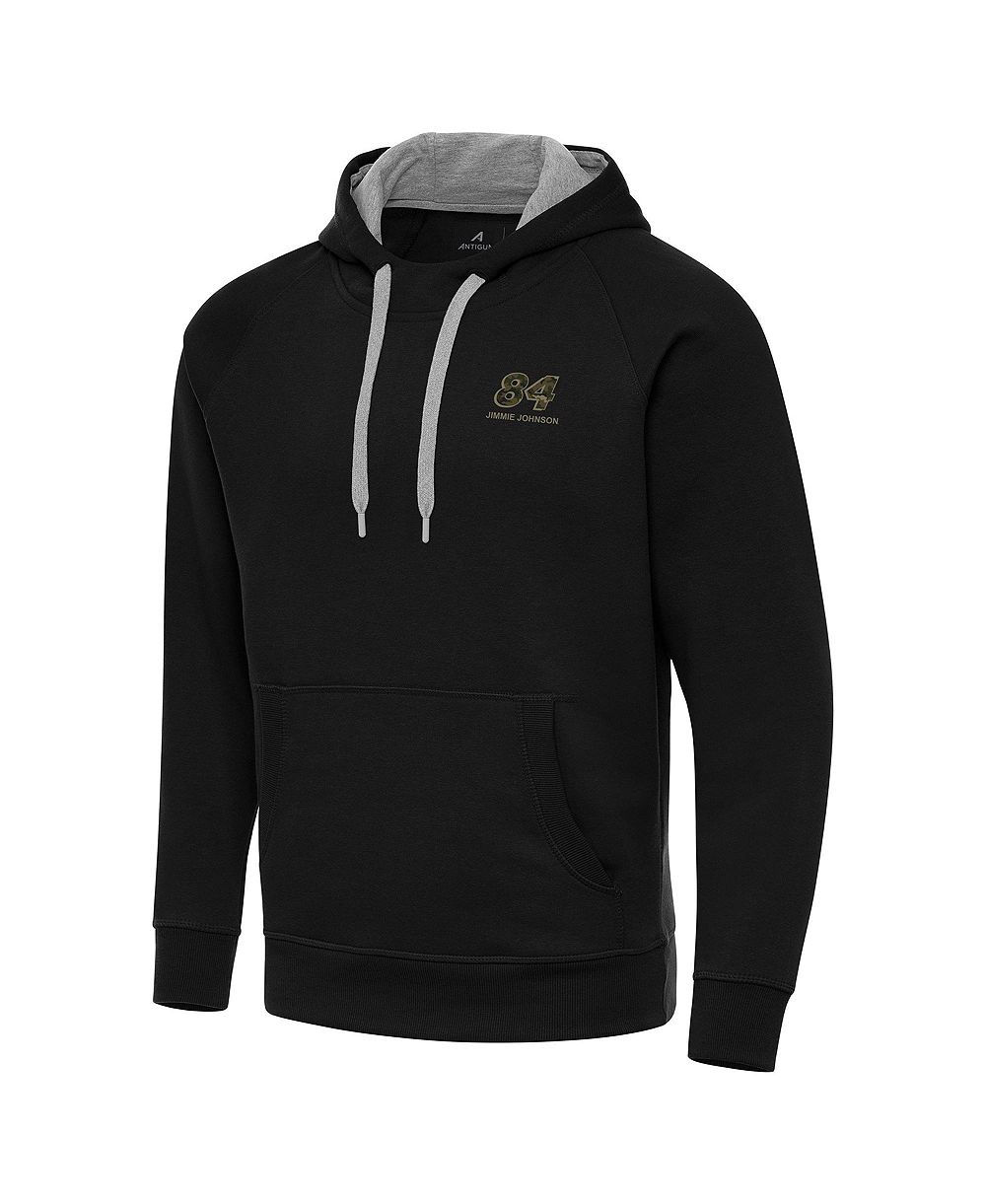 Мужской худи Antigua Black Jimmie Johnson Fleece Victory Pullover