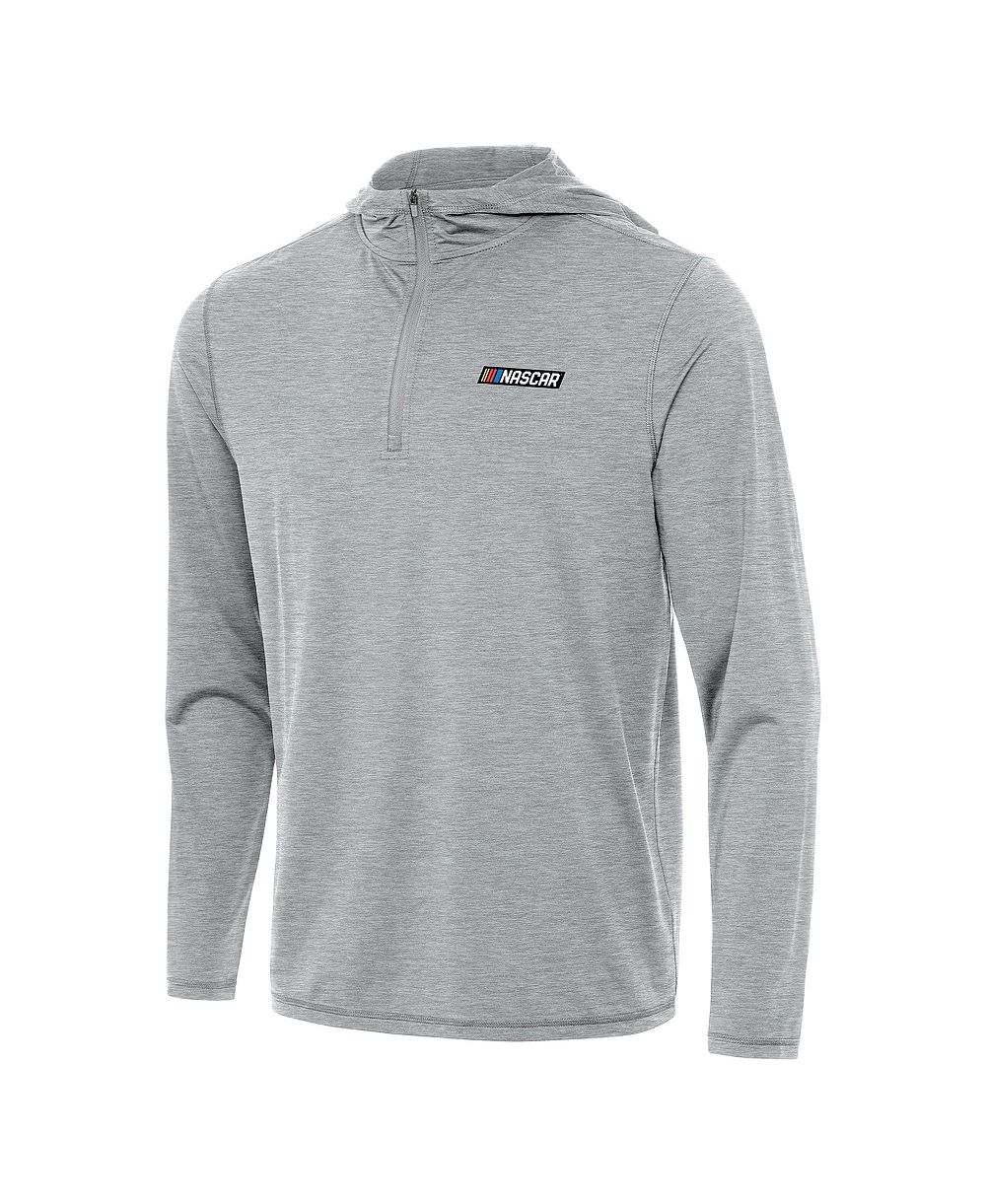 Antigua Мужской джемпер-худи NASCAR Tidy Quarter-Zip Pullover Heather Gray