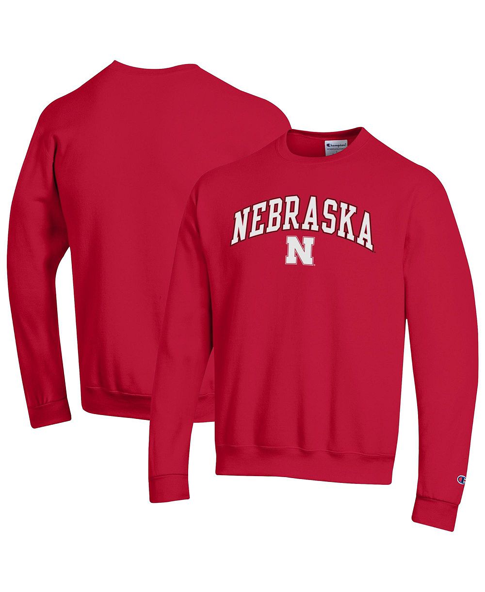Мужской свитшот Champion Scarlet Nebraska Huskers Arch Over Logo Pullover