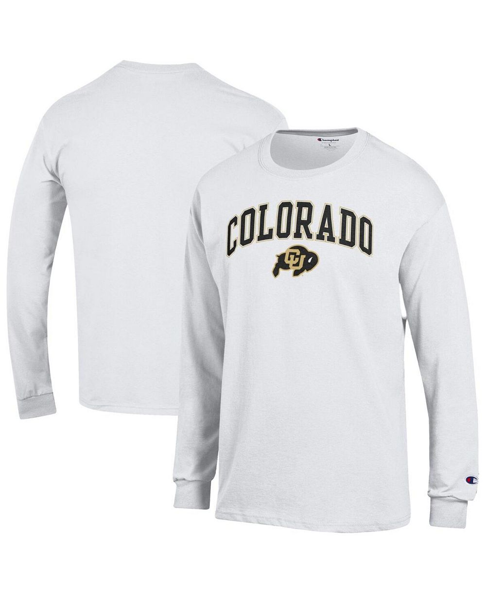 Champion Мужская золотая футболка Champion Colorado Buffaloes Arch Over Logo с длинным рукавом
