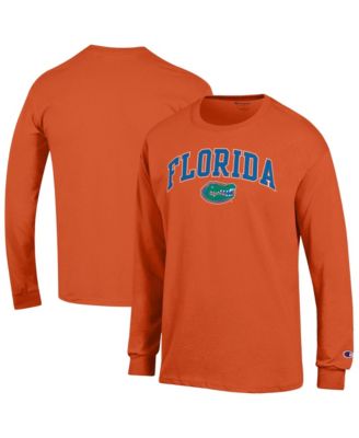 Мужская футболка Champion Orange Florida Gators Arch Over Logo с длинным рукавом