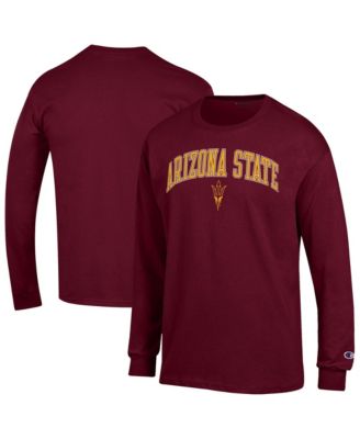 Champion Мужская бордовая футболка Champion Arizona State Sun Devils Arch Over Logo с длинным рукавом