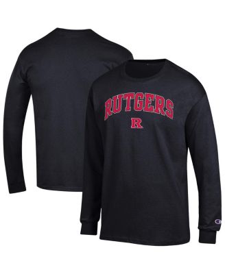 Champion Мужская футболка Champion Scarlet Rutgers Scarlet Knights Arch Over Logo Long sleeves