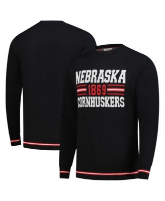 Мужской и женский черный вязаный винтажный ретро свитер Uscape Apparel Nebraska Huskers Renew Knit