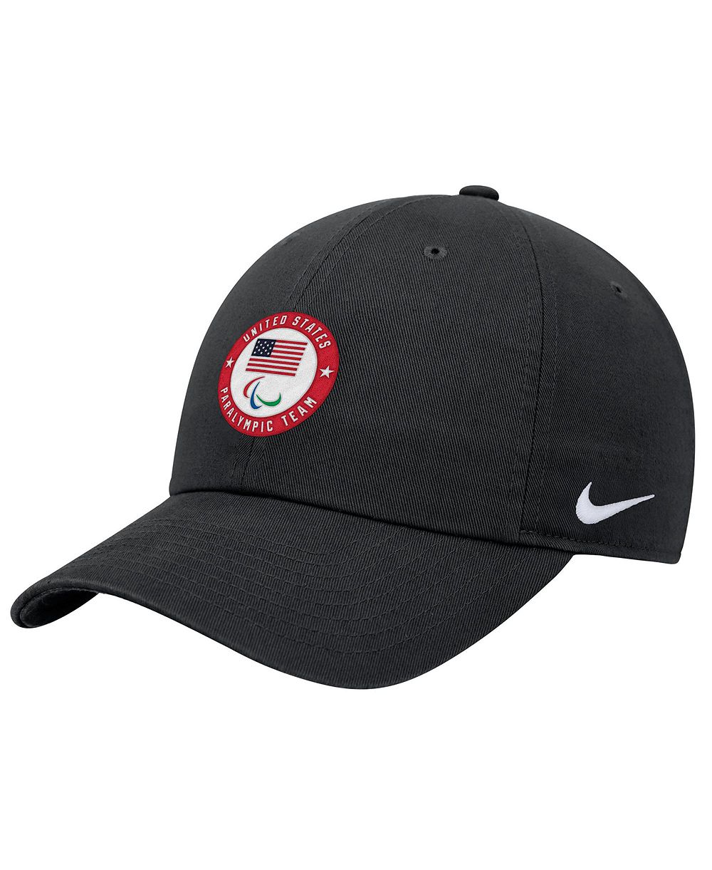 Черная регулируемая кепка Nike U.S. Paralympics Club для мальчиков и девочек