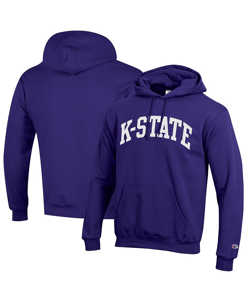 Мужское худи Champion Purple Kansas State Wildcats Basic Arch Fleece Pullover