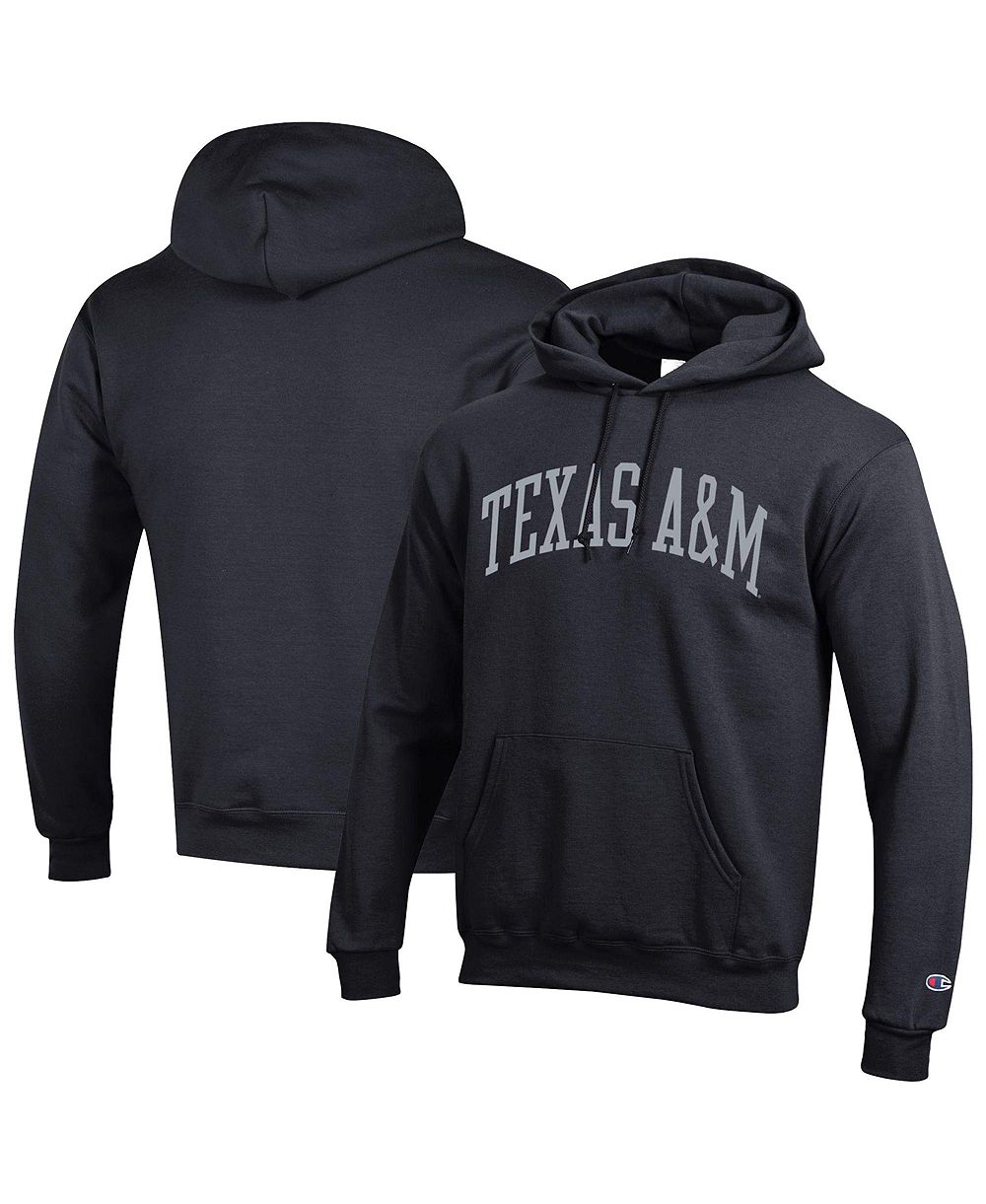 Мужское худи Champion Black Texas A&M Aggies Basic Arch Fleece Pullover
