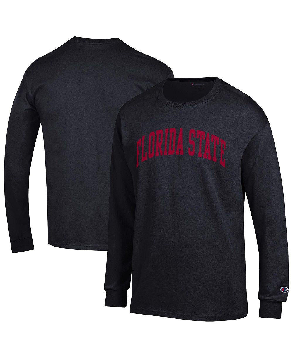 Champion Men's Black Florida State Seminoles Basic Arch Long Sleeve T-Shirt