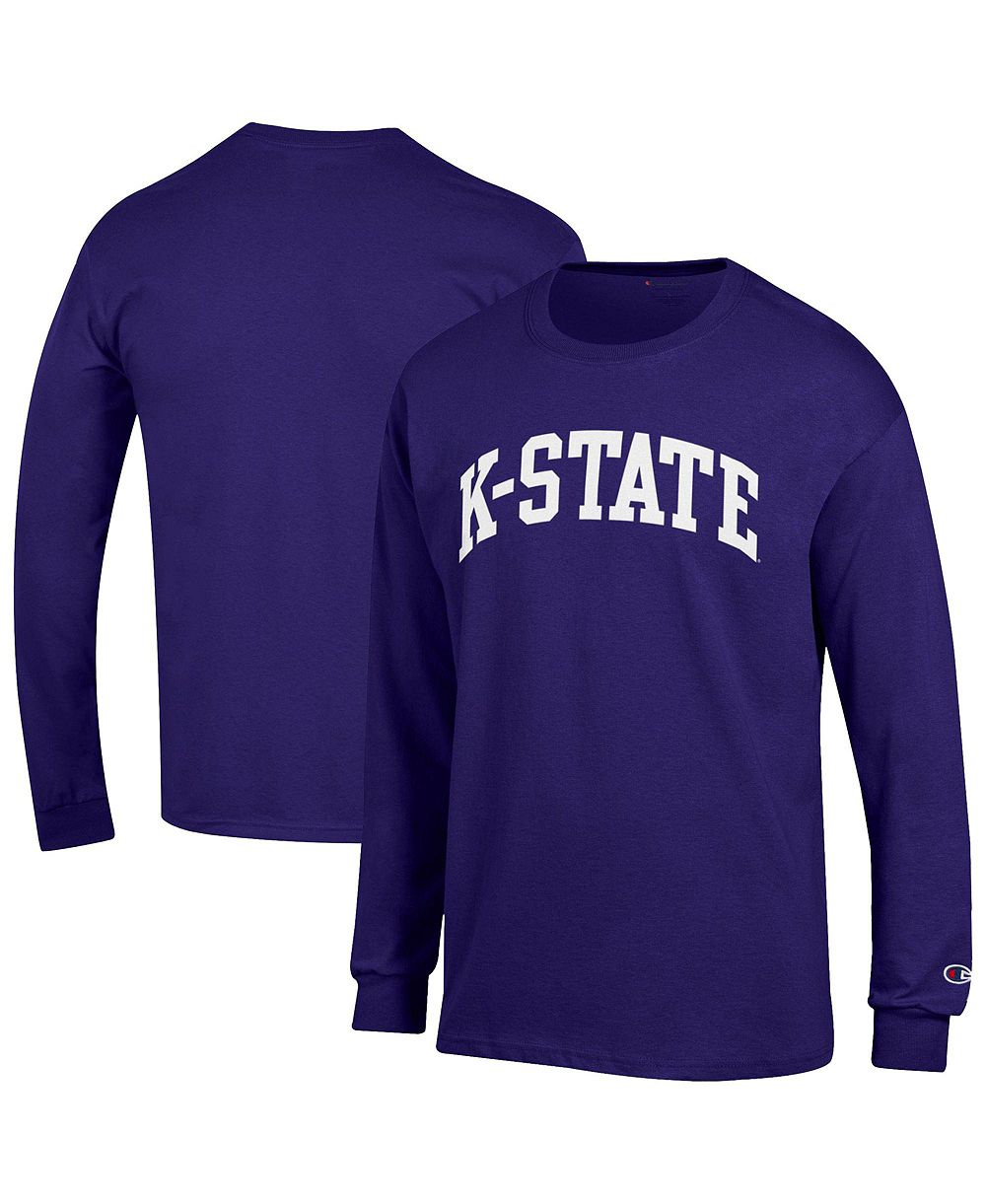 Champion Men's Purple Kansas State Wildcats Basic Arch Long Sleeve T-Shirt
