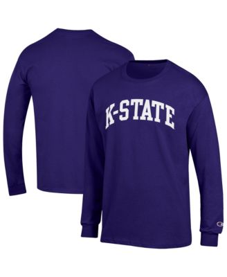 Champion Men's Purple Kansas State Wildcats Basic Arch Long Sleeve T-Shirt