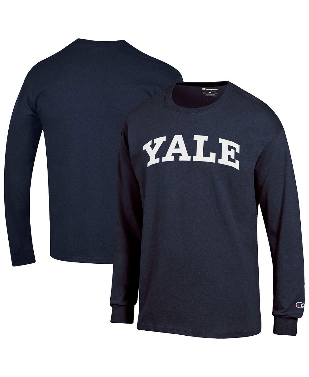 Champion Men's Navy Yale Bulldogs Basic Arch Long Sleeve T-Shirt