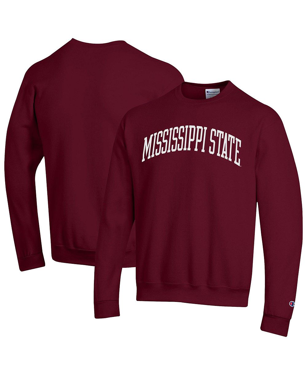 Мужской свитшот Champion Maroon Mississippi State Bulldogs Basic Arch Fleece Pullover