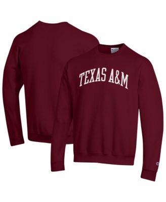 Champion Men's Maroon Texas A&M Aggies Basic Arch Fleece Pullover Sweatshirt