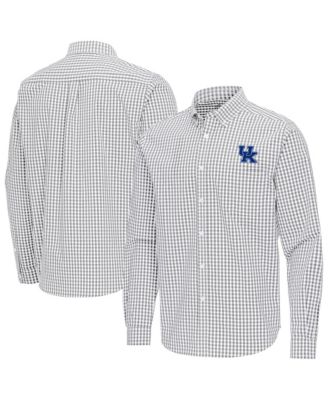Мужская рубашка на пуговицах Antigua Men's Gray Kentucky Wildcats Ellis Woven Tri-Blend