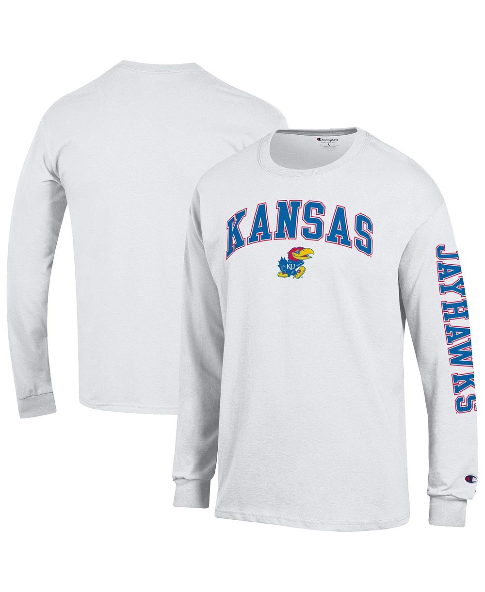 Champion Men's Royal Kansas Jayhawks Arch Over Logo 2-Hit Long Sleeve T-Shirt