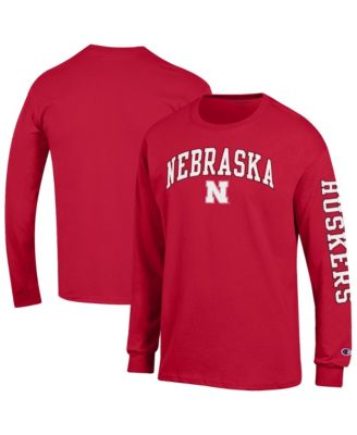Champion Мужская футболка с длинным рукавом Nebraska Huskers Scarlet