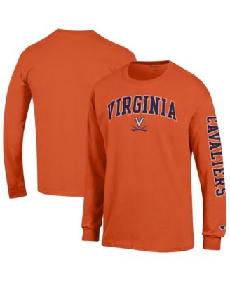 Мужская футболка Champion Orange Virginia Cavaliers Arch Over Logo 2-Hit Long sleeves