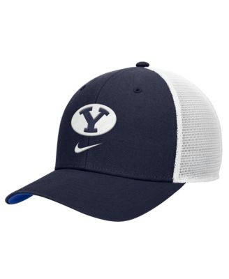 Nike Мужская Navy BYU Cougars Rise Trucker Dri-FIT Adjustable Hat