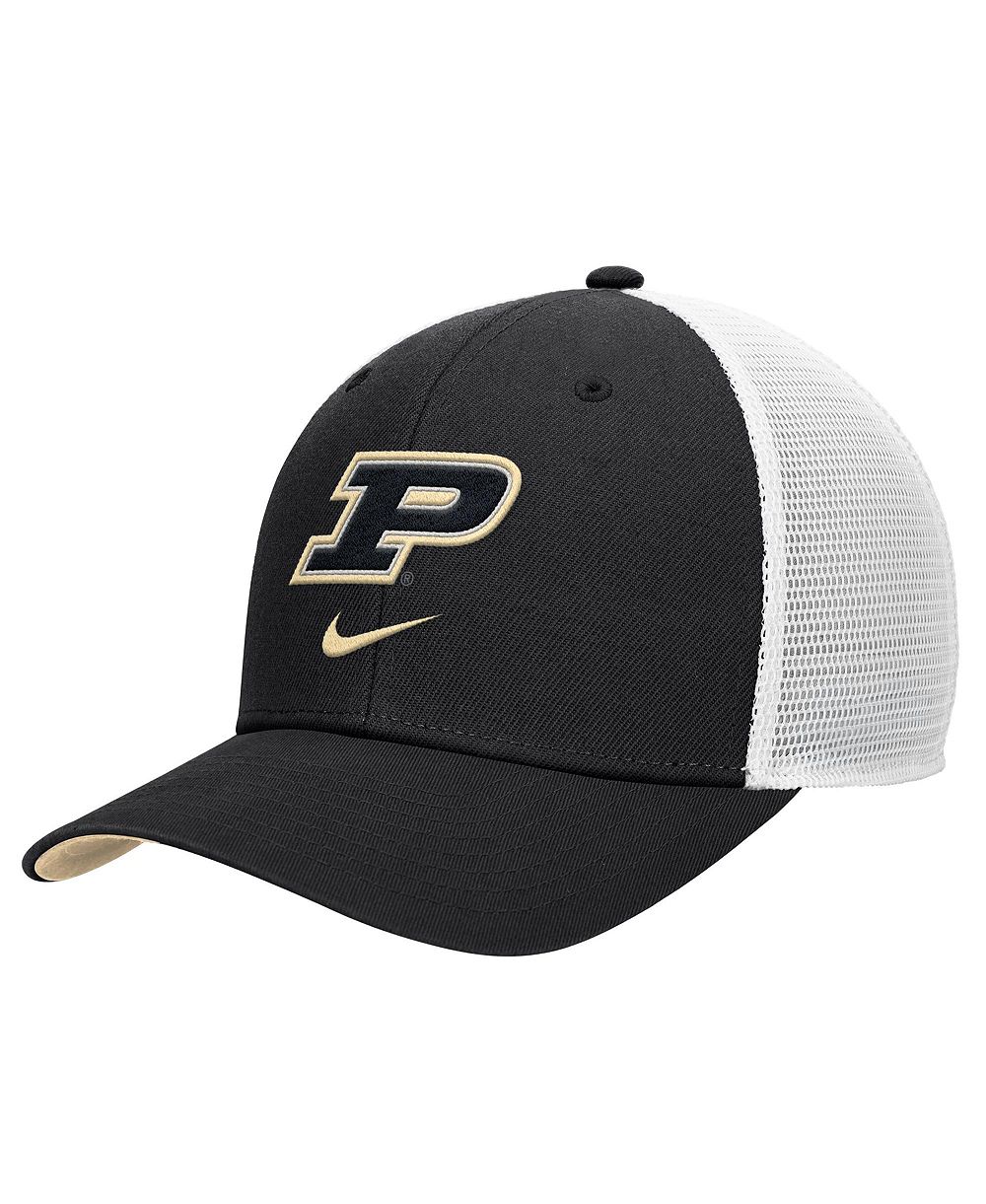 Мужская кепка Nike Black Purdue Boilermakers Rise Trucker Dri-FIT Adjustable