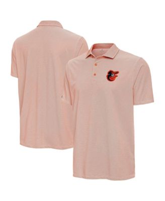 Мужская рубашка-поло Antigua Orange/White Baltimore Orioles Pave
