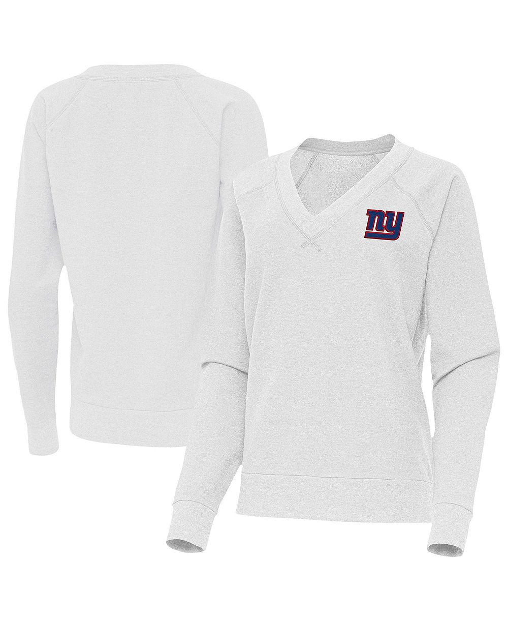 Antigua Женский T-Shirt New York Giants Varsity Tri-Blend с V-образным вырезом и длинным рукавом