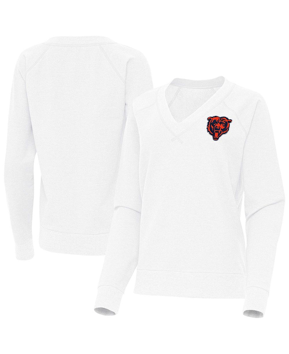 Antigua Женская футболка Tri-Blend с V-образным вырезом Chicago Bears Long Sleeves