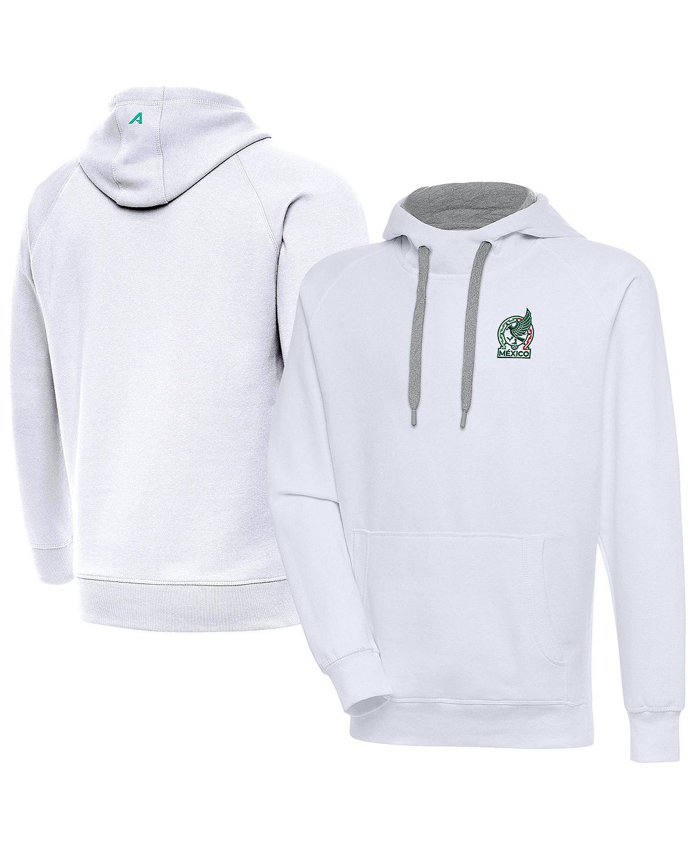 Antigua Men's White Mexico National Team Takeover Pullover Hoodie