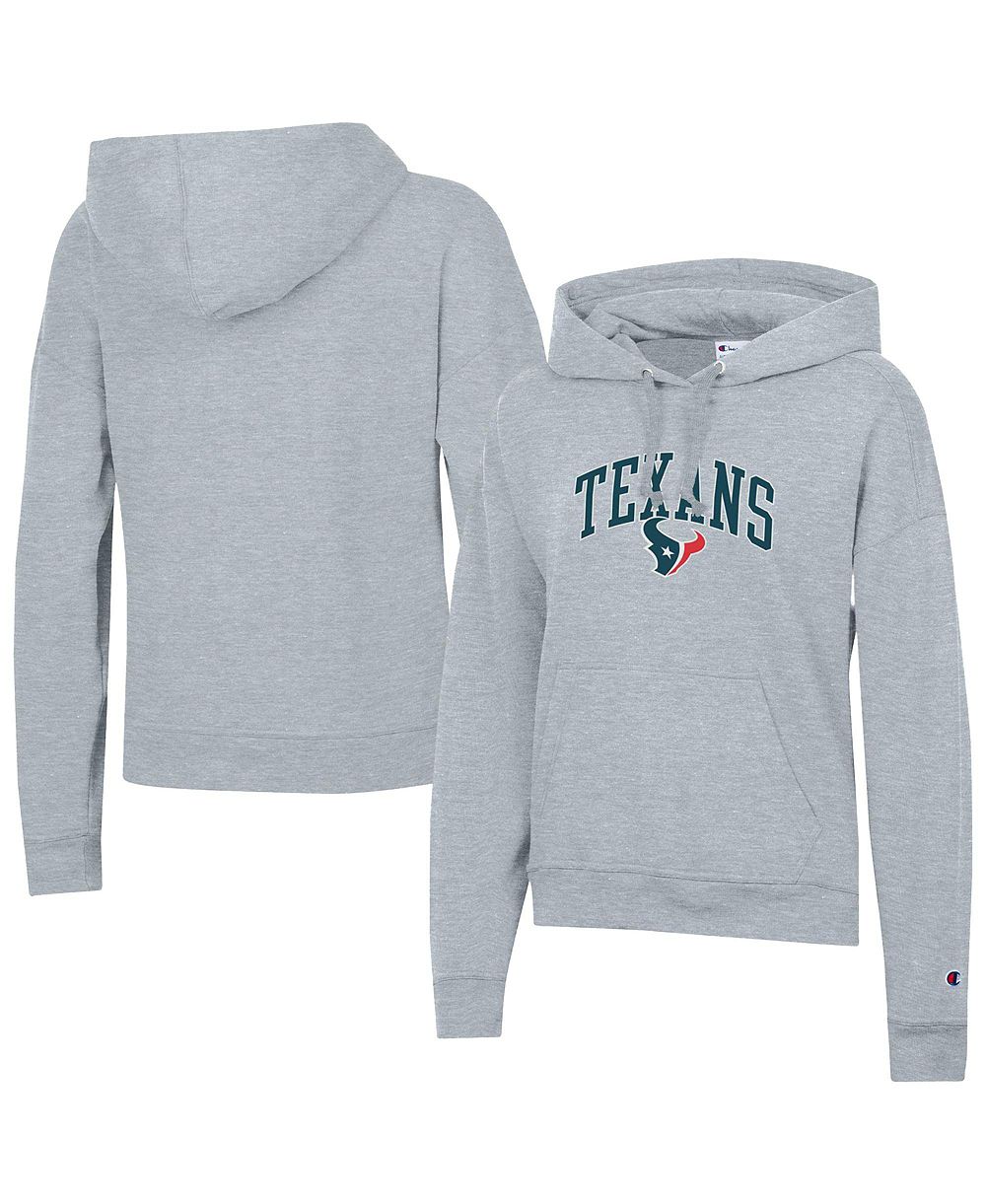 Женское худи Champion Heather Gray Houston Texans Power Blend