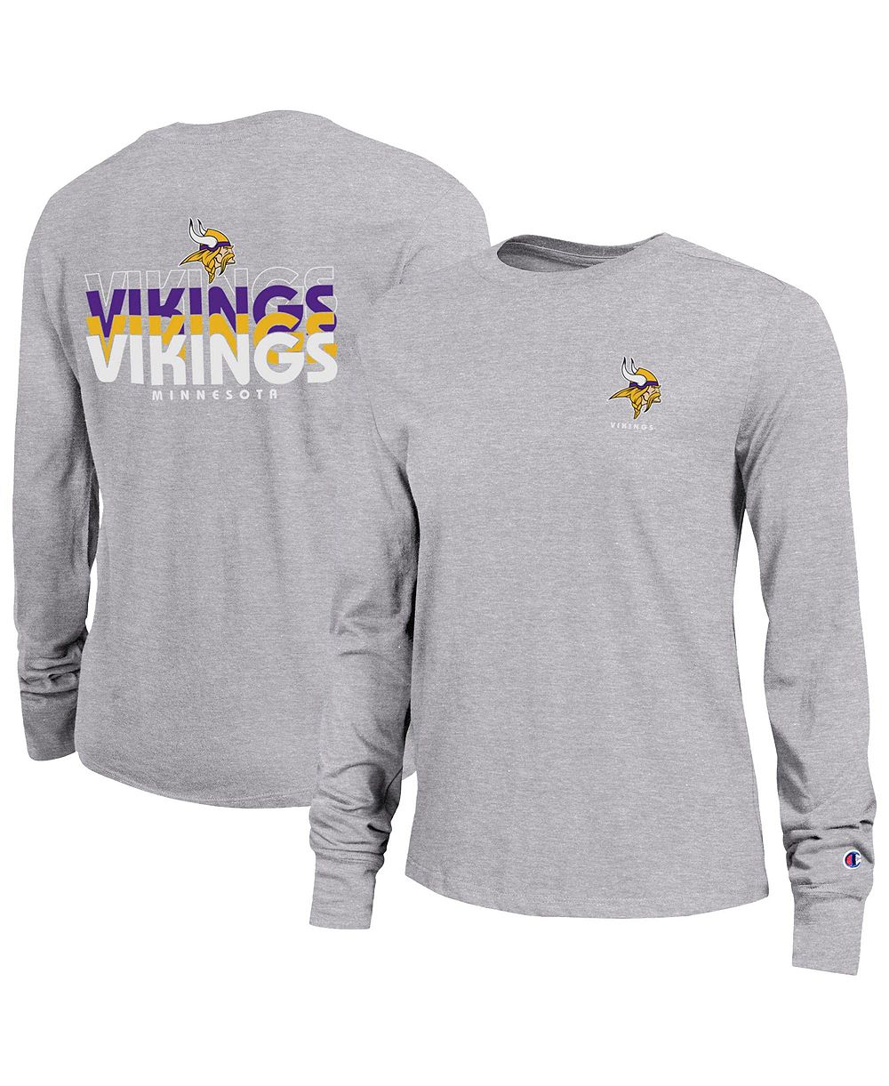 Champion Женская футболка Long-Sleeve Heather Gray Minnesota Vikings