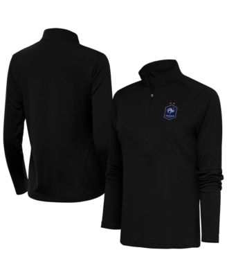 Женский свитшот Antigua Black France National Team Statement Half-Zip Pullover
