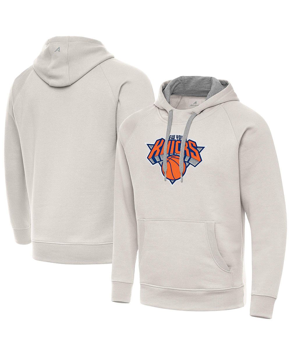 Мужское худи Antigua Cream New York Knicks Big Logo Victory