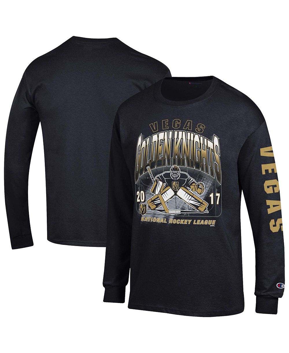 Мужская футболка-джерси Champion Black Vegas Golden Knights Long sleeves