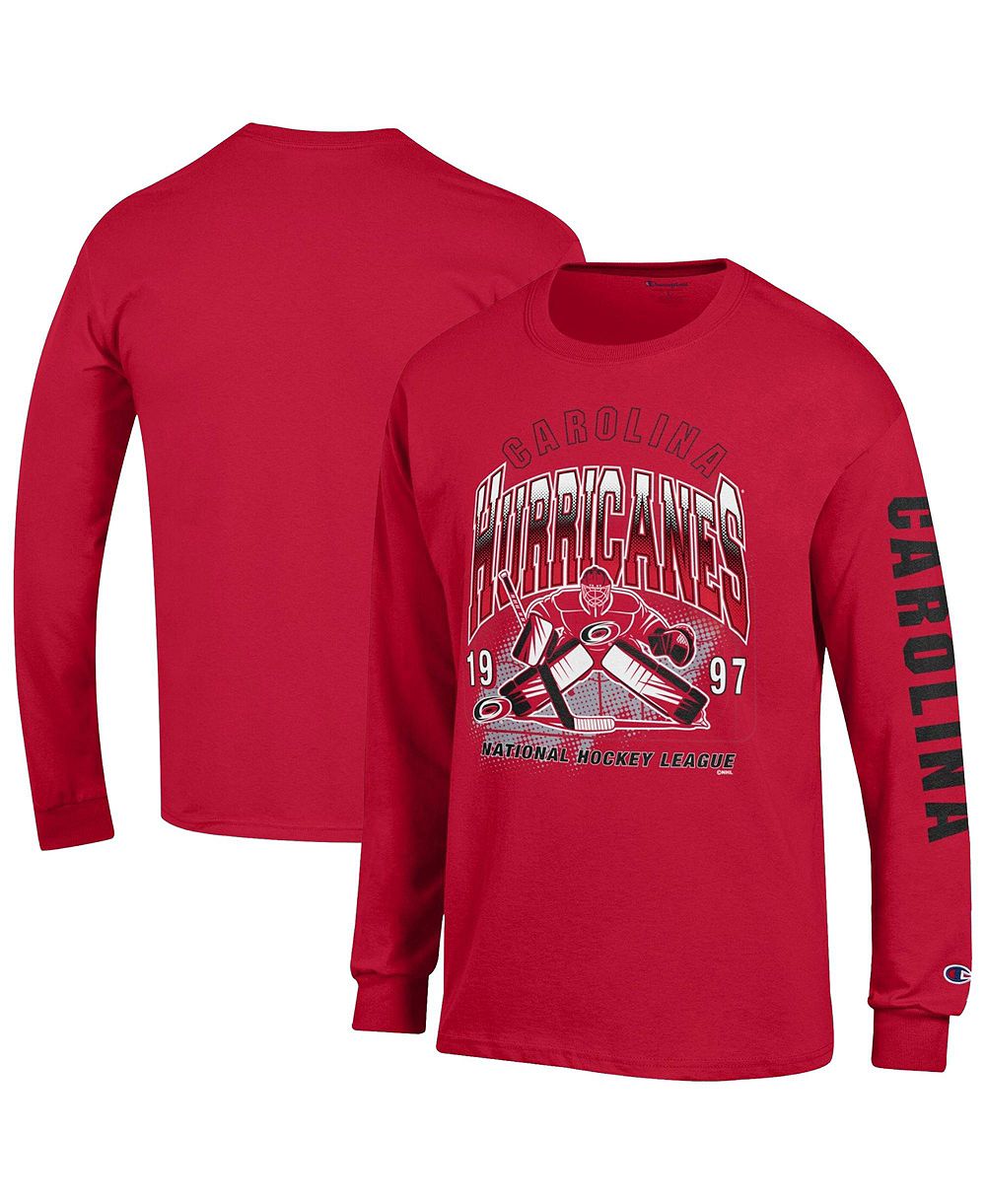 Мужская футболка Champion Red Carolina Hurricanes Long sleeves Jersey