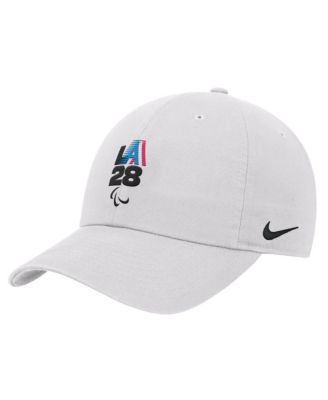 Nike Men's White LA28 Summer Paralympics Retro Stripe Club Adjustable Hat