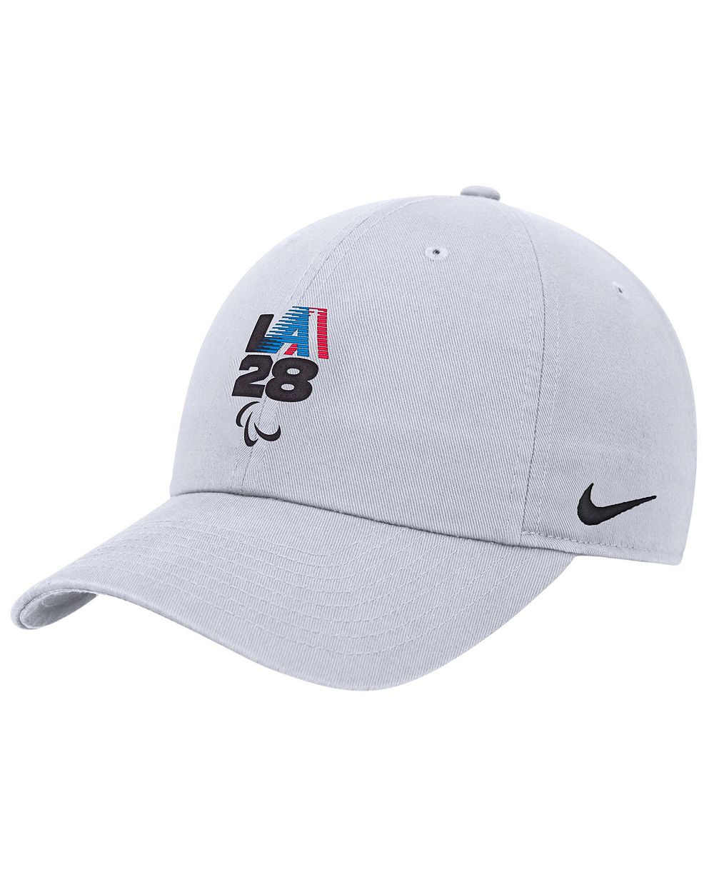 Детская кепка Nike White LA28 Summer Paralympics Retro Stripes Club Adjustable