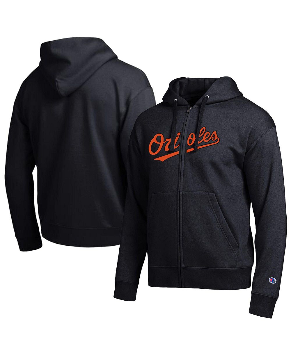 Мужское худи на молнии Champion Men's Baltimore Orioles Black All-Star Wordmark