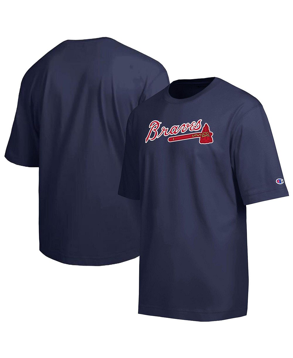 Champion Men's Navy Atlanta Braves All Star Chenille Wordmark T-Shirt