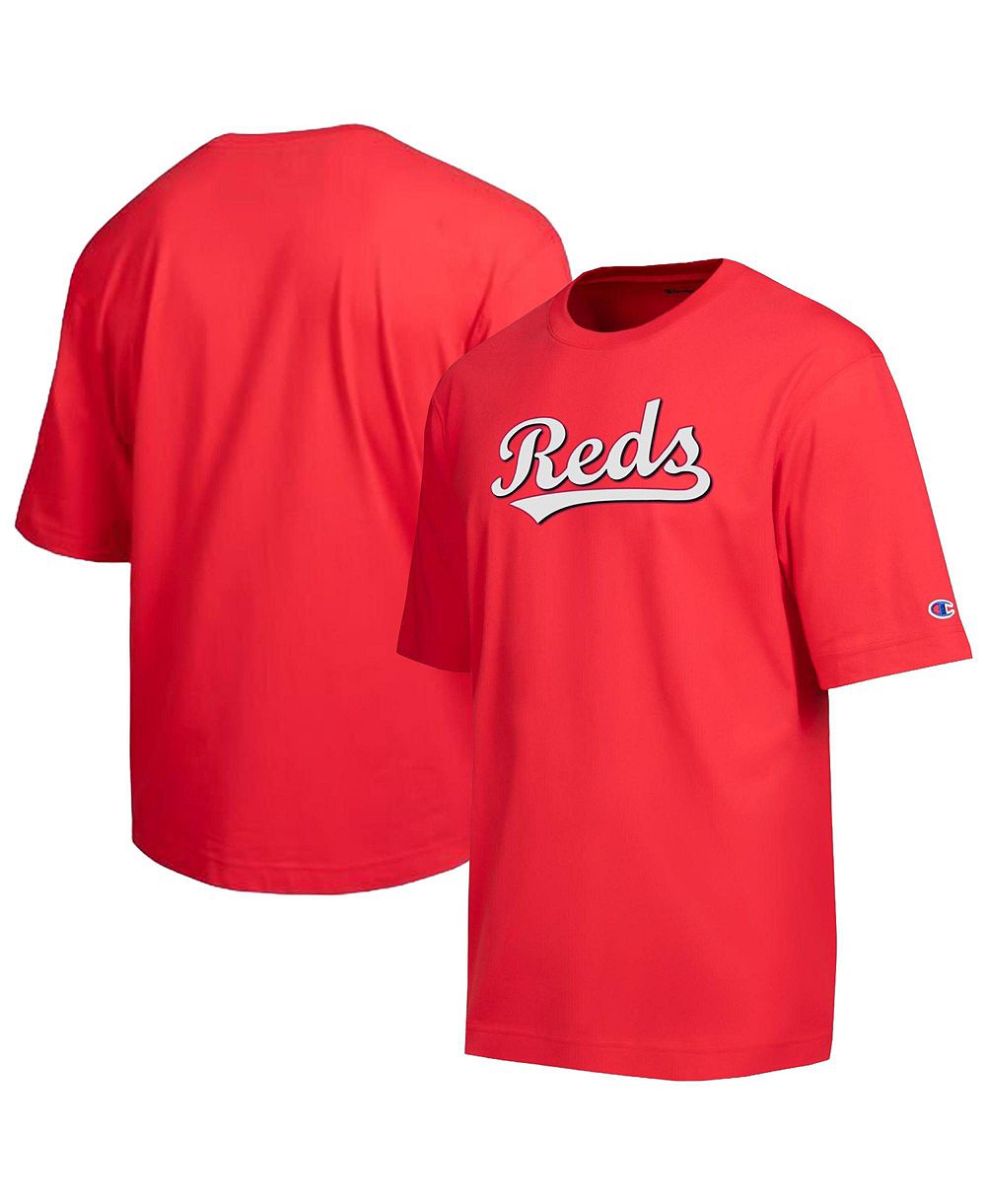 Мужская футболка Champion Red Cincinnati Reds All Star Chenille Wordmark