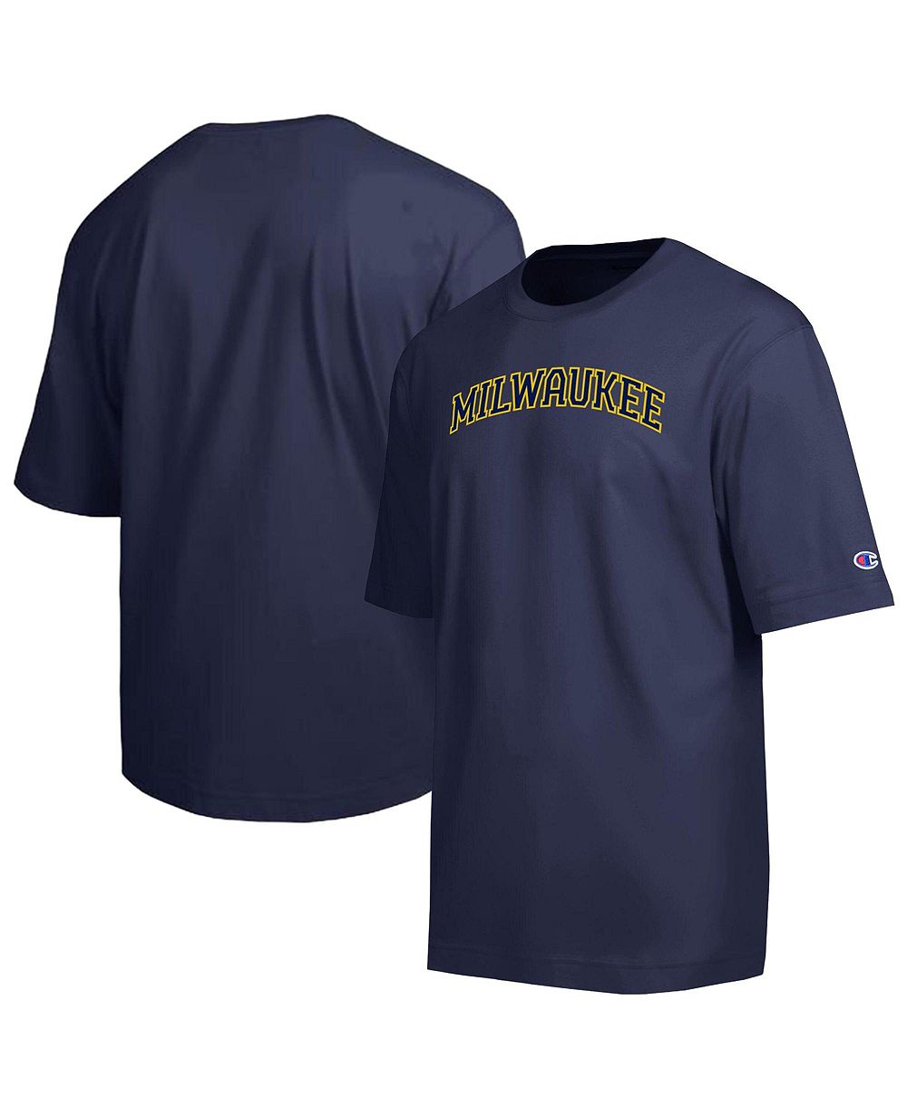 Мужская футболка Champion Navy Milwaukee Brewers All Star Chenille Wordmark