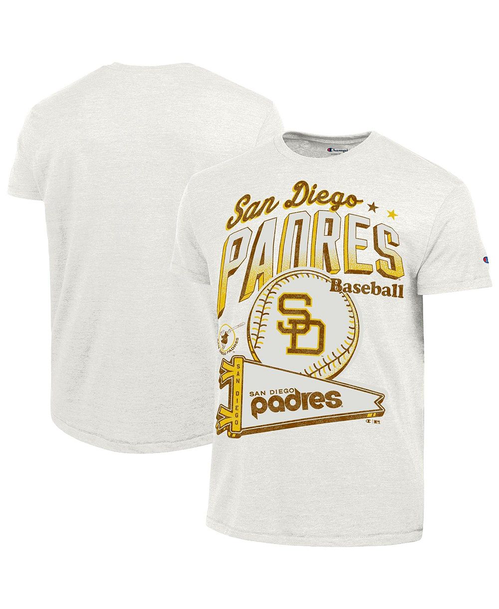 Champion Мужская футболка Champion White San Diego Padres Winning Tradition Cooperstown Tri-Blend
