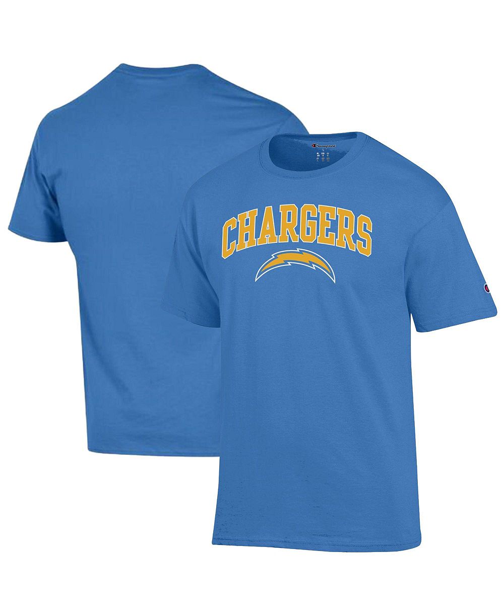 Мужская футболка Champion Powder Blue Los Angeles Chargers Arch Over Logo