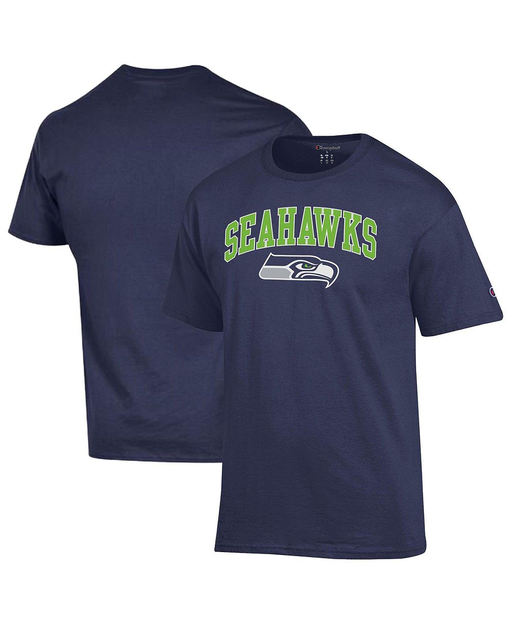 Champion Men's College Navy Seattle Seahawks Arch Over Logo T-Shirt